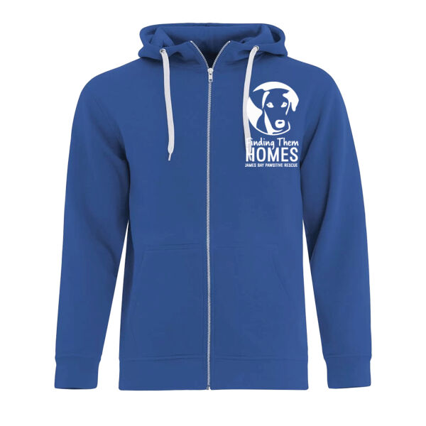 Unisex Zipup White Logo   Thumbnail